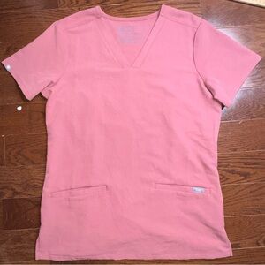 FIGS Catarina two pocket scrub top size XS pink